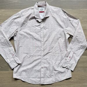 Jakamen Shirt Men XXL Slim Fit Dress Paisley Office Career Geometric Heritage